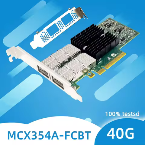Mellanox MCX354A-FCBT ConnectX-3 Pro Dual-Port 40GbE QSFP+ Network Adapter-PCIe 3.0 x8, FDR InfiniBa