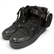 全新未使用商品 ▼PRADA adidas GY7040 Forum High 尼龍皮革 Re-Nylon 三角 LogoPlate口袋高筒運動鞋 黑色 26碼 義大利製造 男款