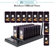 Retekess T112 Restaurant Buzzer Pager System 20 Pagers Wireless Calling System 12H 360mAh Contactles