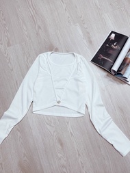 Áo Kiểu Đính Tam GiácÁo Kiểu Croptop Chất Thun Gân Ly Store