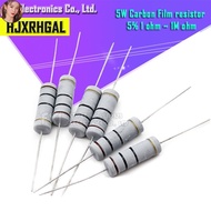 EEM 10pcs 5W Carbon Film resistor 5% 1K ~ 91K  1K 2K 3K 4.7K 5.6K 7.5K 10K 15K 20K 30K 47K 62K 75K 8