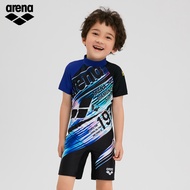 Arena arena arena 2022 Midsummer New Style Children One-Piece Swimsuit Men Women Short-Sleeved Boxer