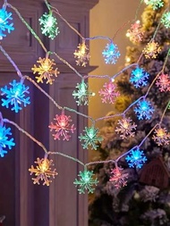 118.11 英吋 Led 雪花窗簾燈、浪漫聖誕窗簾串燈、婚禮派對家庭花園臥室戶外室內裝飾童話串燈