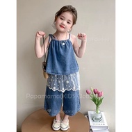2Piece Set Kids Girl Set Cute Suit Sleeveless TShirt + Pants Kids Girl