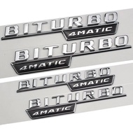 Adhesive 3d Car Letters Fender Badge Biturbo 4matic Emblem Logo Stickers For Mercedes Benz C43 E43 G