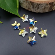 Package of 8mm premium white Austrian crystal star beads