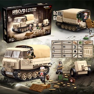 LEGO German World War II tracked vehicle iron donkey semi-trailer tractor anti tank gun vehicle mili