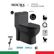 Mocha Water Closet MWC7602RLBL S Trap One Piece wc Toilet Bowl/ Jamban Tandas Rimless Design / 马桶