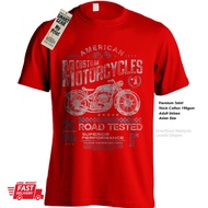 American Custom Motorcycles Retro Cafe Racer Cotton Tshirt