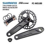 ✓ SHIMANO Deore M5100 Crankset MTB Bike Fc-M5100-1 170Mm 175Mm 32T 34T 36T Chainring Bb52 Bottom 10