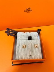 Hermes mini pop H粉紅色耳環