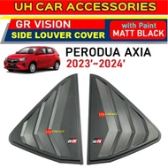 Perodua AXIA 2023 - 2024 A300 GR Rear Side Louver Car Window Triangle Mirror Cover Protector Shark M