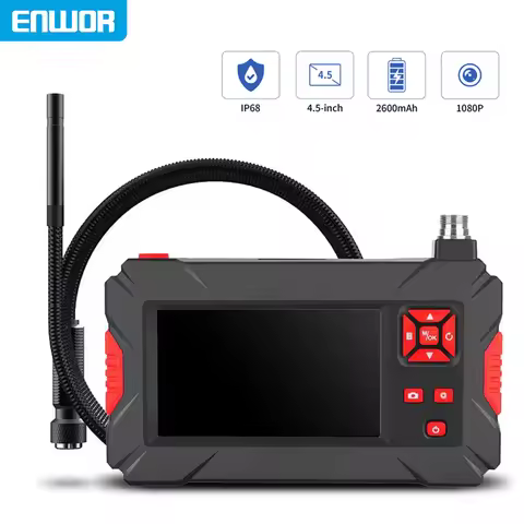 4.3'' IPS Screen Endoscope Camera 1080P HD Split Design Waterproof Rigid Cable Pipe Dual Camera Indu
