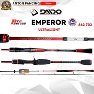 Fishing Rod Daido Emperor Pro Series BC/Spinning 662 702 2-6lb Fuji Japan Style Carbon Solid X-Wrap