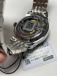 💜TISSOT 天梭 力洛克系列 自動機械機芯  30米防水 羅馬刻度 男款手錶 39.3mm 銀色錶盤 精鋼錶帶(貨號：srk9ue)