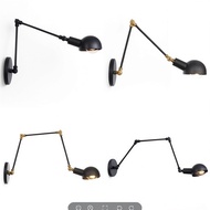 Loft Retro Industrial Folding Wall Lamp Corridor Staircase Balcony Study Bedside Lamp Restaurant Bar