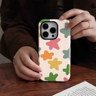 Ins Lively Colorful Star Pattern Hard Case Suitable for iPhone 16 17 15 14 13 12 11 PRO MAX Anti-Fal