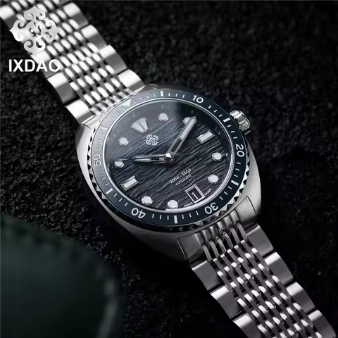 2025 New IXDAO IPOSE Automatic Mechanical Men Watch JD-X07S Dragon Scale Pattern Watch Stainless Ste