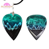 Guitar Touch  Pick Epoxy Resin Guitar Pick Northern Lights Necklace  Guitar Pick