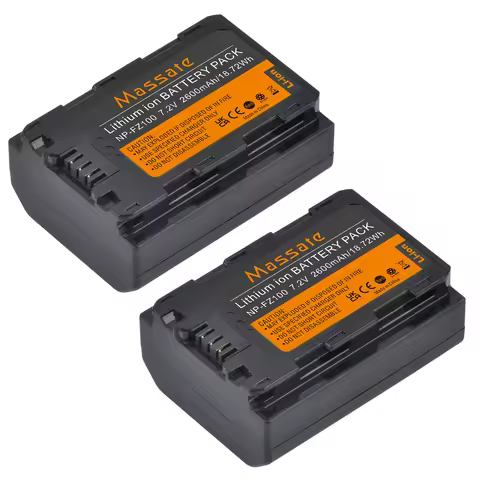 Massate NPFZ100 NP-FZ100 NP FZ100 Battery +USB Dual Charger for Sony Alpha A7III A7R III A9 Alpha 9 
