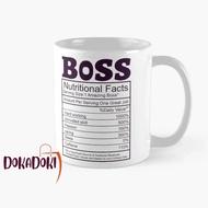 Boss Nutritional Facts Coffee Mug coffee mug boss gift funny mug office gift white ceramic mug boss 