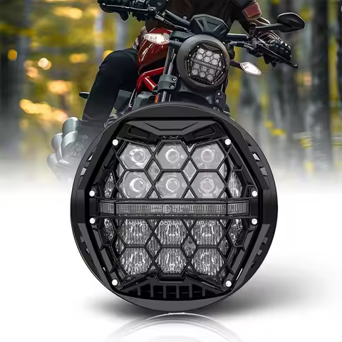 Motorcycle Headlights led 5.75 Inch Headlight DRL 1 5 3/4 Headlamp For Harley Sportster Roadster Gli