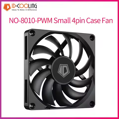 ID-COOLING NO-8010-PWM Small 4pin Case Fan 8cm Ultra-thin Fan 8010 Temperature Controlled Computer C