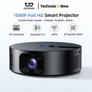 GOOJODOQ Fokus Pintar Bluetooth 1080P Pintar Projektor
