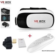 🌹READY STOCK🌹 VR BOX With Controller Virtual Reality Full Screen Visual VR Glasses Lenses Movies Gam