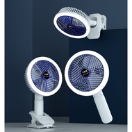 6 inches Multi-function clip night light small fan desktop fan base detachable handheld small fan TY