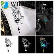 WHIMSICAL Car Prayer Gesture Laser Sticker, Prayer Gesture Easy Install Prayer Gesture Decoration St