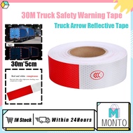 5CM*30M Truck Arrow Reflective Tape Safety Warning Tape Safety Sticker Waterproof Adhesive Tape