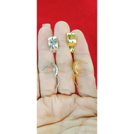 Gold-plated carved clip-on earrings, genuine 925 silver, gold-plated