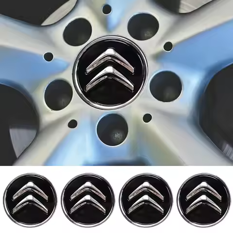 4Pcs Wheel Centre Hub Caps Alloy 60MM Genuine Wheel Center Hub Cap Black for Citroen C1 C3 C4 DS3 Mo
