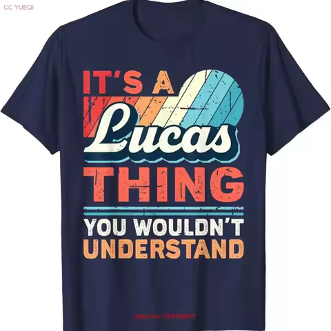 Lucas Name It's a Thing T Shirt vintage Washed Breathable Comfortable Versatile fashion streetwear S