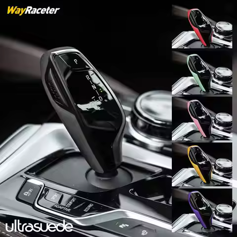 Ultrasuede Suede Wrap Gear Shift Knob Trim Cover For BMW 5 Series 2017 2018 2019 2020 2021 2022 2023