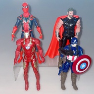 4Pcs/Set 17cm Marvel Avengers Super Heros Ironman Deadpool Spiderman Hulk Thanos Base Can Be Spliced Action Figure Toys