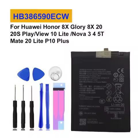 For Huawei Honor 8X Glory 20S Play Niew 10 Lite Nova 34 5T Mate 20 Lite P10 Plus HB386590ECW​ 3750mA