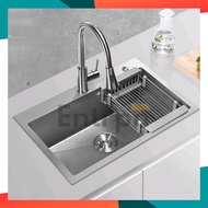 KITCHEN SINK PACKAGE STAINLESS STEEL SUS 304 SIZE 68 X 45 SILVER COMPLETE VARIATIONS