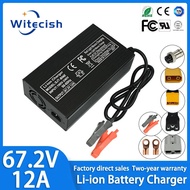 60V Fast Charger 67.2V 12A 2.5A Fast Charger For 16S 59.2V 60V lithium Battery Charger GX16/IEC/XT60