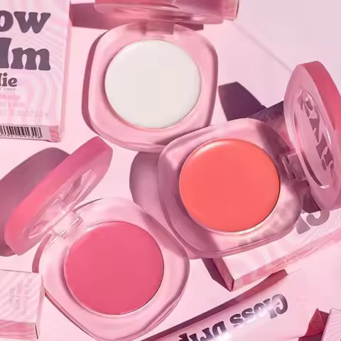 Kylie Cosmetics Lip & Cheek Glow Balm Natural Flushed Look Blush Summer Sure Blusher Packaging Makeu