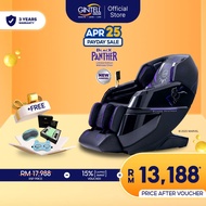 GINTELL Black Panther Massage Chair with AI 8D Twin Roller + AI Bio Scan