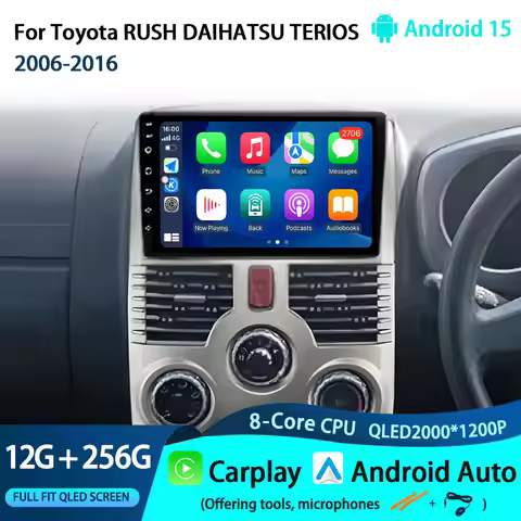 Android 15 Carplay For Toyota RUSH DAIHATSU TERIOS 2006-2016 Multimedia GPS Navigation Touch Screen 
