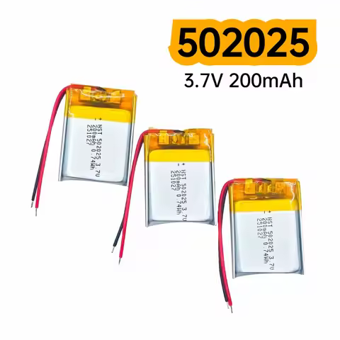 502025 3.7V 200mAh Polymer Lithium LiPo Rechargeable Battery for Bluetooth Headset Beauty Instrument