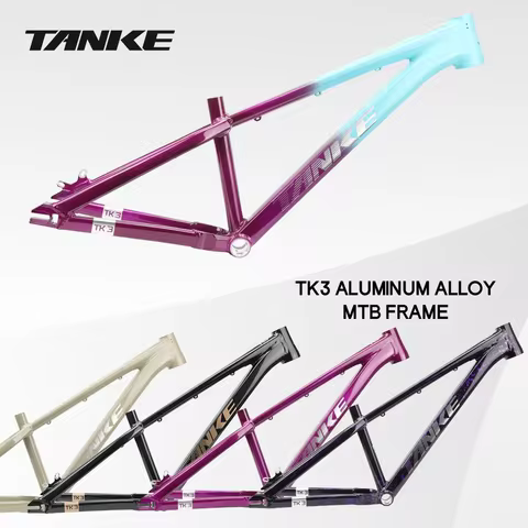 TANKE 26inch Dirt Jump Frame Ultralight Aluminum Alloy Mountain Bike Hardtail BMX Frame 10x135mm Qui