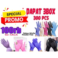 300pcs Nitrile Rubber Gloves Package Or 3 Box Powder Free Package|Foodgrade|Texture|Latex Free|Total|Gloves|Black|White|Purple|Blue|Pink