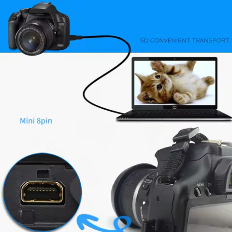 USB Camera Transfer Data Charger Charging Cable Cord for Panasonic Lumix DMC-FX7, Nikon Coolpix B500