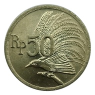 UANG KUNO KOIN 50 RUPIAH CENDRAWASIH TAHUN 1971