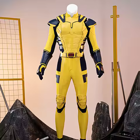 Men Movie Cosplay Costume Movie Cosplay【XS-3XL】WakuWaku Men Hero Black Yellow Costume Wolf Uniform M