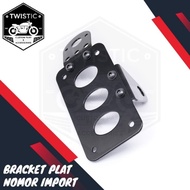 Dudukan Plat Nomor | Bracket Breket Dudukan Plat Nomor Samping